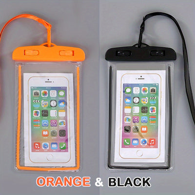 1pc/2pcs Waterproof Mobile Phone Bag for Outdoor Activities - Touch Screen Compatible, Lightweight and Transparent