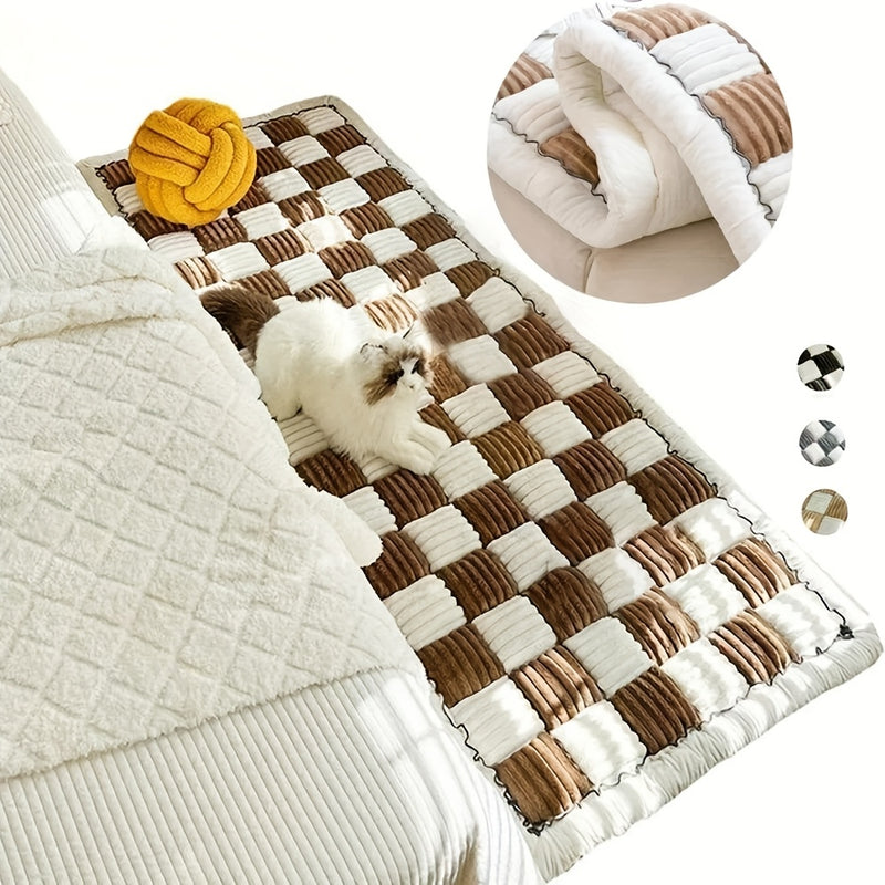 Multi-Purpose Plush Thick Pet Cushion Floor Pad For Pets Comfortable Car Travel Bed Warm Soft Dog And Cat Mattress Washable