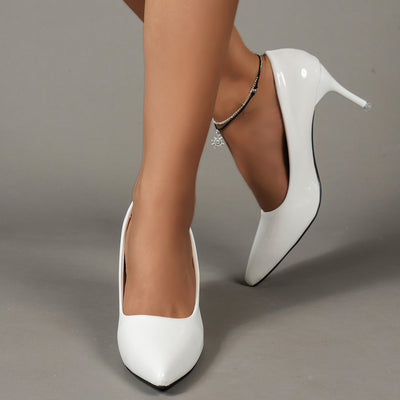 [Elegant Stiletto Heels] Elegant Pointed Toe Women's Solid Color Stiletto Heels - Lightweight Dress Pumps, Work Pumps