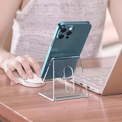 Acrylic Transparent Mobile Phone Stand Tablet Desktop Creative Watching TV Lazy Portable Multifunctional Mobile Phone Stand Simple Mobile Phone Stand Storage Rack