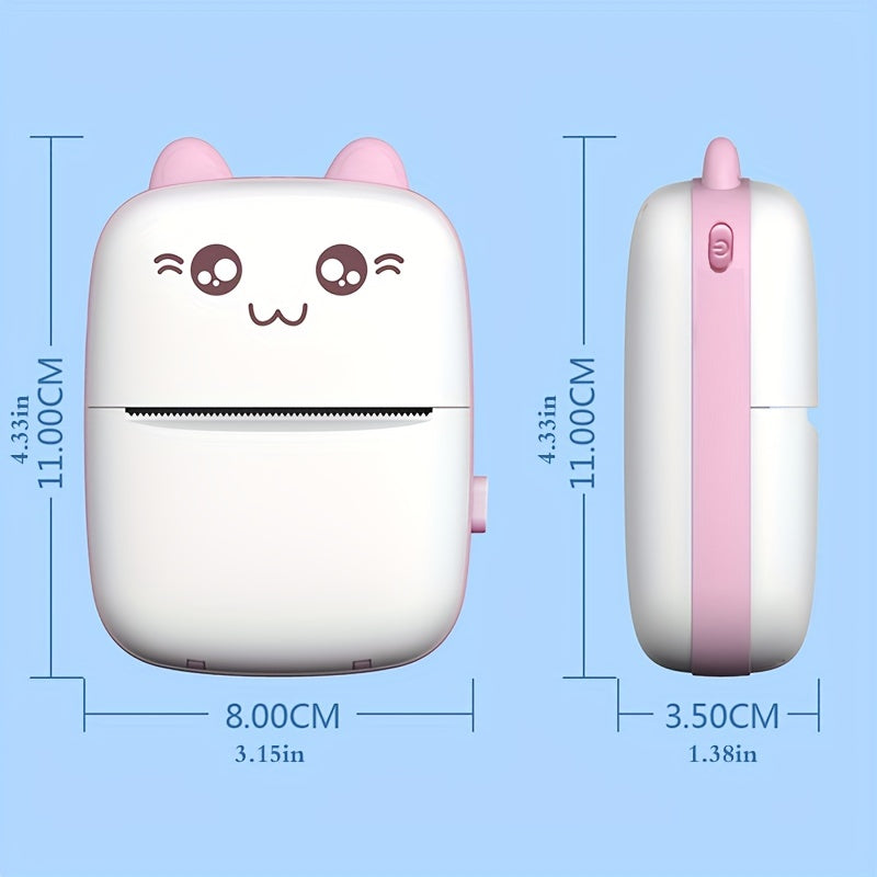 Student Mini Thermal Printer, ink-free mobile office, print labels, pictures, photos, file materials, connect to the phone download APP Android available, small pocket machine