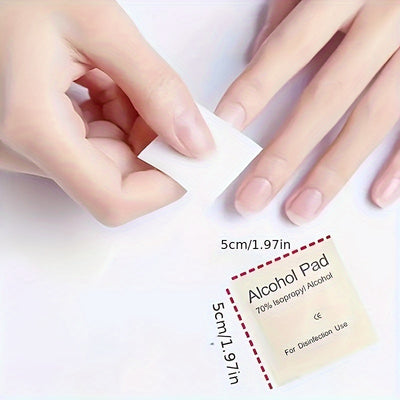 50pcs/100pcs 75% Alcohol Disinfection Cotton Sheets, Disposable Disinfection For Mobile Phone Screens And Lens Cleaning, Ear Canal Disinfection Alcohol Wipes