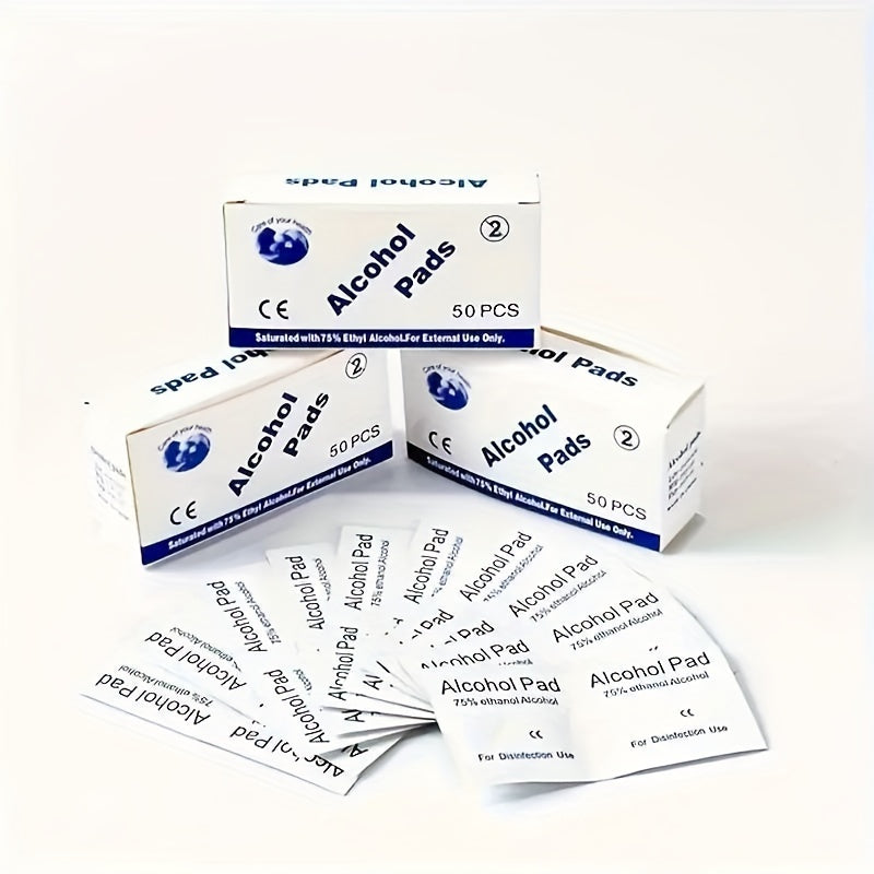 50pcs/100pcs 75% Alcohol Disinfection Cotton Sheets, Disposable Disinfection For Mobile Phone Screens And Lens Cleaning, Ear Canal Disinfection Alcohol Wipes