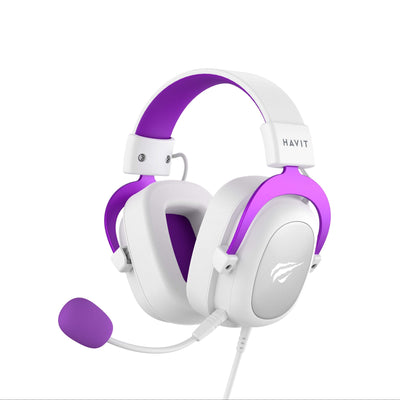 HAVIT Surround Sound Wired Headphones For Video Music And Games, Compatible With PC, XBOX ONE, PS4, Mobile Phones, With Detachable Microphone, 3.5mm Port, Comfortable Leather Earmuffs, 53mm Speakers, Adjustable Headband, All-