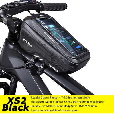 WILD for Man Bike Bag Front Handlebar Bag 6.8inch Mobile Phone Case Bicycle Top Tube Bag Cycling Accessories
