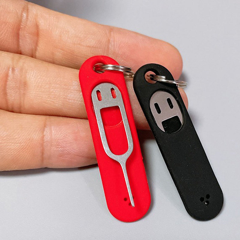 1pc Portable Anti-Lost Keychain with Sim Card Remover Tool for Mobile Phones
