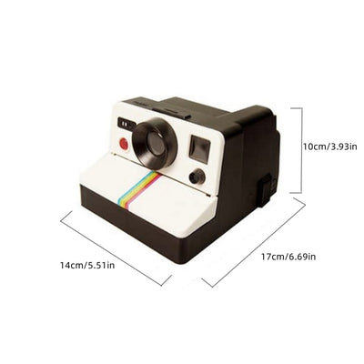 1pc Toilet Paper Holder With Shelf, Retro Film Camera Shape Tissue Boxes, Punch-free Tissue Rack With Mobile Phone Frame, Toilet Accessories, Bathroom Organizers & Storage