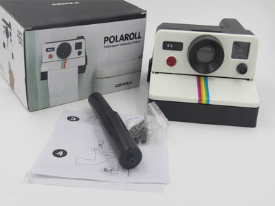 1pc Toilet Paper Holder With Shelf, Retro Film Camera Shape Tissue Boxes, Punch-free Tissue Rack With Mobile Phone Frame, Toilet Accessories, Bathroom Organizers & Storage