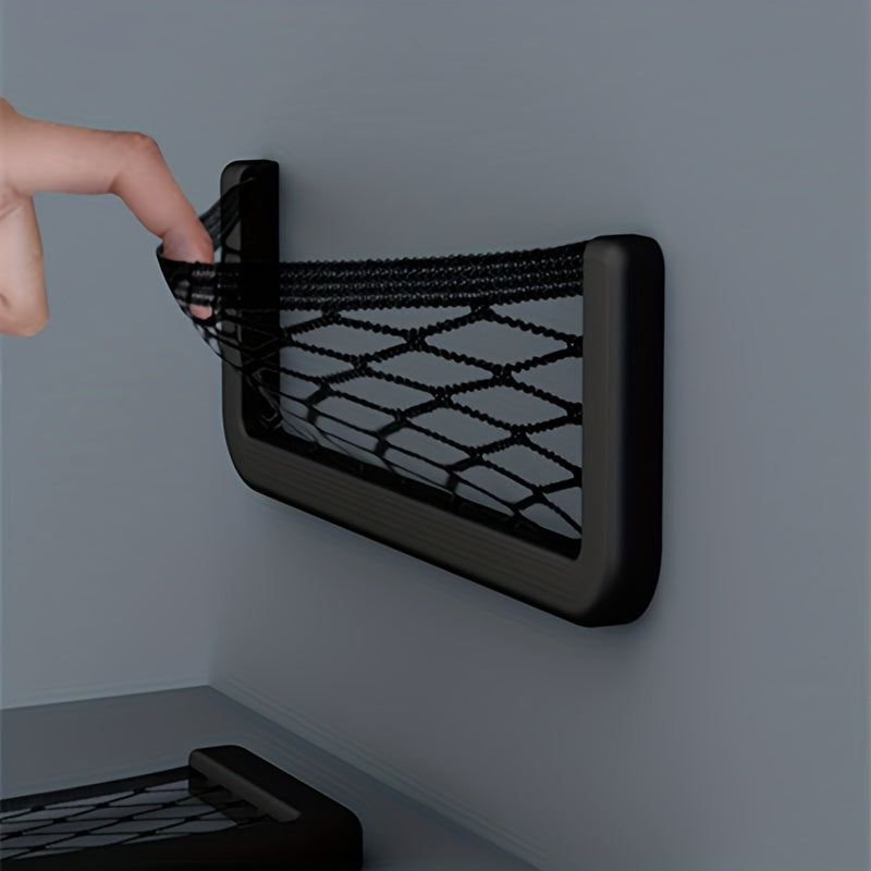 2pcs Car RV Storage Net Pocket Car Storage Bag Car Adhesive Net Pocket Mobile Holder Car Accessories 3.15inch * 15 8cm * 7.87inch Universal