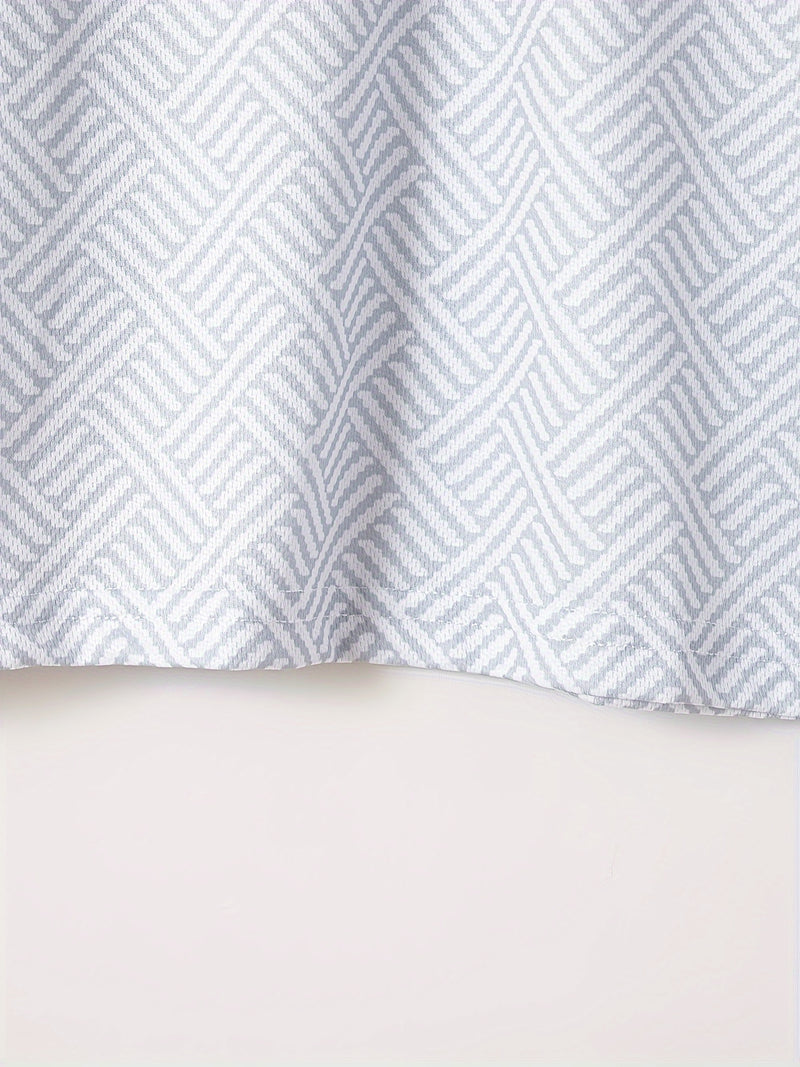 Mens 2Pcs Casual Summer Set - Breezy Short Sleeve Shirt with Matching Drawstring Shorts - Ideal for Vacation & Workout