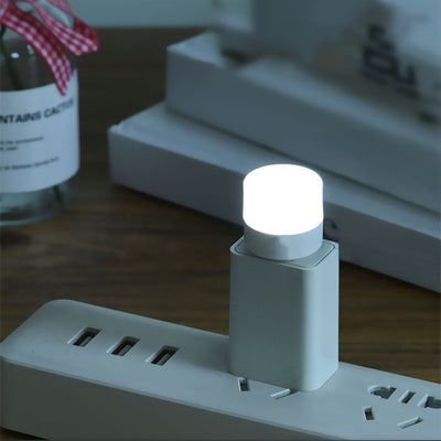 10pcs Mini USB Night Light Warm White Eye Protection Book Reading Light USB Plug Computer Mobile Power Charging LED Night Lamp