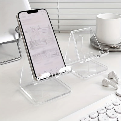 Acrylic Transparent Mobile Phone Stand Tablet Desktop Creative Watching TV Lazy Portable Multifunctional Mobile Phone Stand Simple Mobile Phone Stand Storage Rack