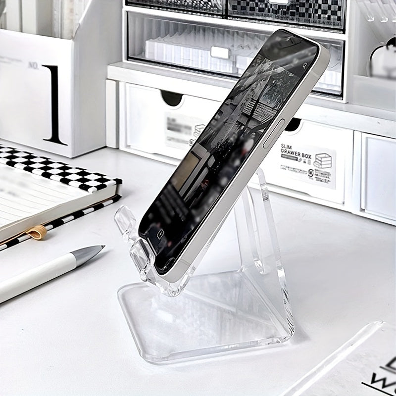 Acrylic Transparent Mobile Phone Stand Tablet Desktop Creative Watching TV Lazy Portable Multifunctional Mobile Phone Stand Simple Mobile Phone Stand Storage Rack