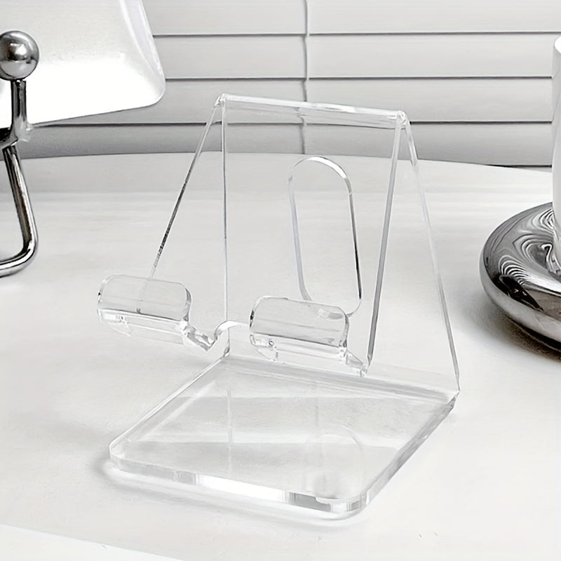 Acrylic Transparent Mobile Phone Stand Tablet Desktop Creative Watching TV Lazy Portable Multifunctional Mobile Phone Stand Simple Mobile Phone Stand Storage Rack