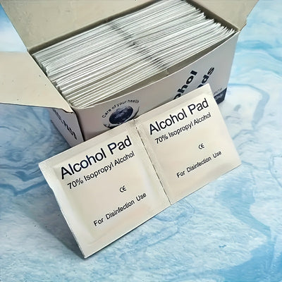 50pcs/100pcs 75% Alcohol Disinfection Cotton Sheets, Disposable Disinfection For Mobile Phone Screens And Lens Cleaning, Ear Canal Disinfection Alcohol Wipes