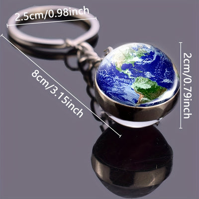 Solar System Planets Keychain - Metal Moon Phase Charm with 8 Planet Designs, Celestial-Themed Gift for Anniversaries, Keys, Wallets & Bags, Celestial Keychain | Metallic Finish | Metal Construction