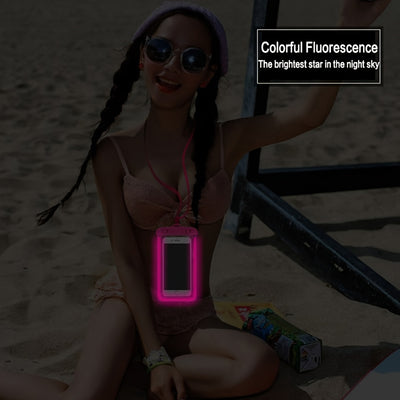 Glow-in-the-Dark Waterproof Phone Pouch for Swimming and Diving - Universal Sealed Dry Bag for Mobile Phones