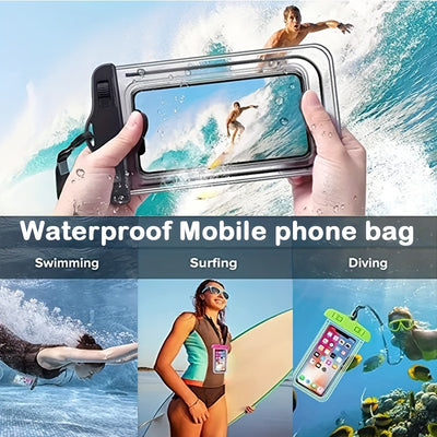 1pc/2pcs Waterproof Mobile Phone Bag for Outdoor Activities - Touch Screen Compatible, Lightweight and Transparent