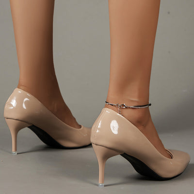 [Elegant Stiletto Heels] Elegant Pointed Toe Women's Solid Color Stiletto Heels - Lightweight Dress Pumps, Work Pumps