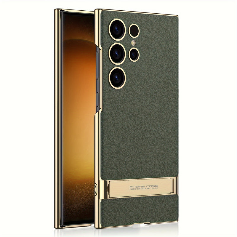 Artificial Leather Bracket Mobile Phone Case Protective Case For Samsung S24Ultra