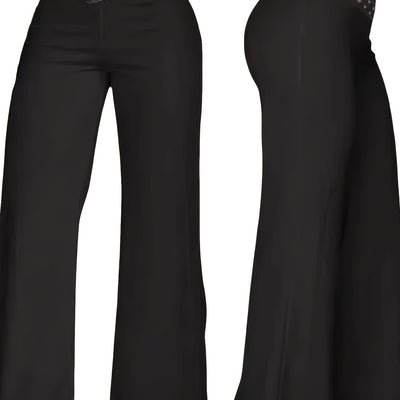 Summer Long Pants, Elegant Wide-Leg Flare Trousers
