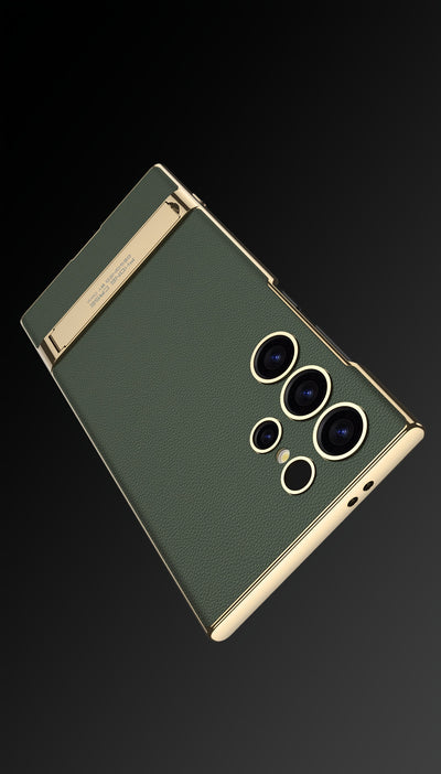 Artificial Leather Bracket Mobile Phone Case Protective Case For Samsung S24Ultra