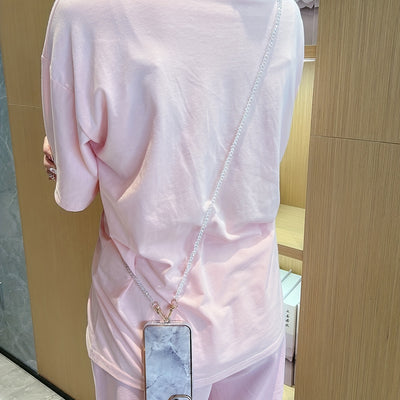 Shimmering Crystal Stone Chain Mobile Phone Lanyard - Add a Touch of Sparkle to Your Style!