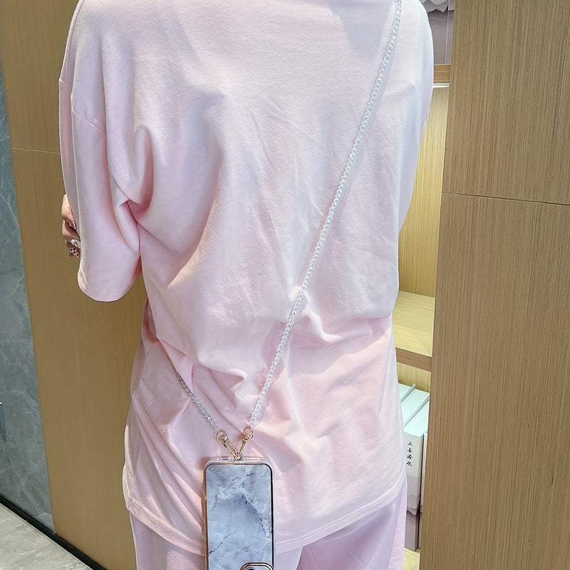 Shimmering Crystal Stone Chain Mobile Phone Lanyard - Add a Touch of Sparkle to Your Style!