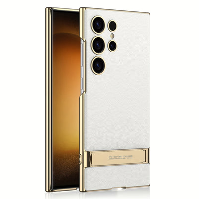 Artificial Leather Bracket Mobile Phone Case Protective Case For Samsung S24Ultra