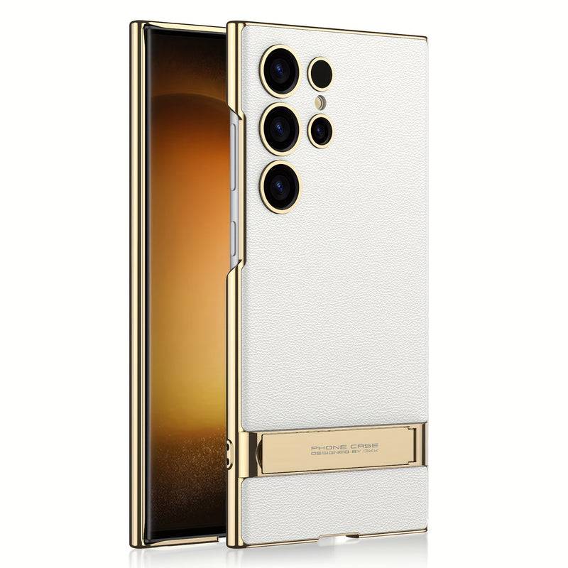 Artificial Leather Bracket Mobile Phone Case Protective Case For Samsung S24Ultra