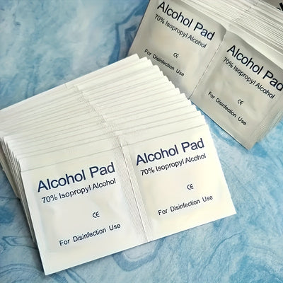 50pcs/100pcs 75% Alcohol Disinfection Cotton Sheets, Disposable Disinfection For Mobile Phone Screens And Lens Cleaning, Ear Canal Disinfection Alcohol Wipes