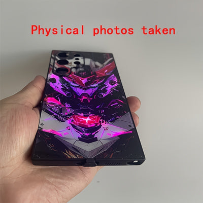 Cool Red Mecha Colorful Intelligent Voice-Controlled Luminous Mobile Phone Case Suitable for S24 Ultra/S22 Ultra/S23 Ultra/S21 Ultra/ip16promax/ip15promax/ip14promax/ip13promax Intelligent Luminous Voice-Controlled Mobile Pho