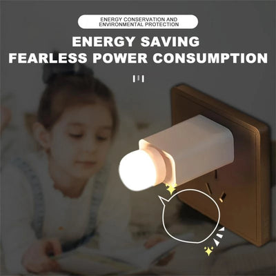 1pc Wireless Led Night Light With Usb Socket Mobile Power Charging Small Round Book Lamp Eye Protection Book Reading Bedroom Light