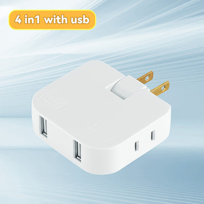Compact Mobile Power Socket With USB Interface For Storage