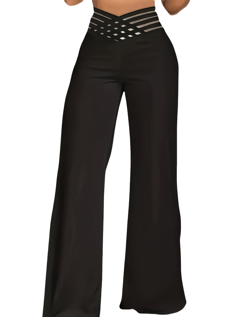 Summer Long Pants, Elegant Wide-Leg Flare Trousers