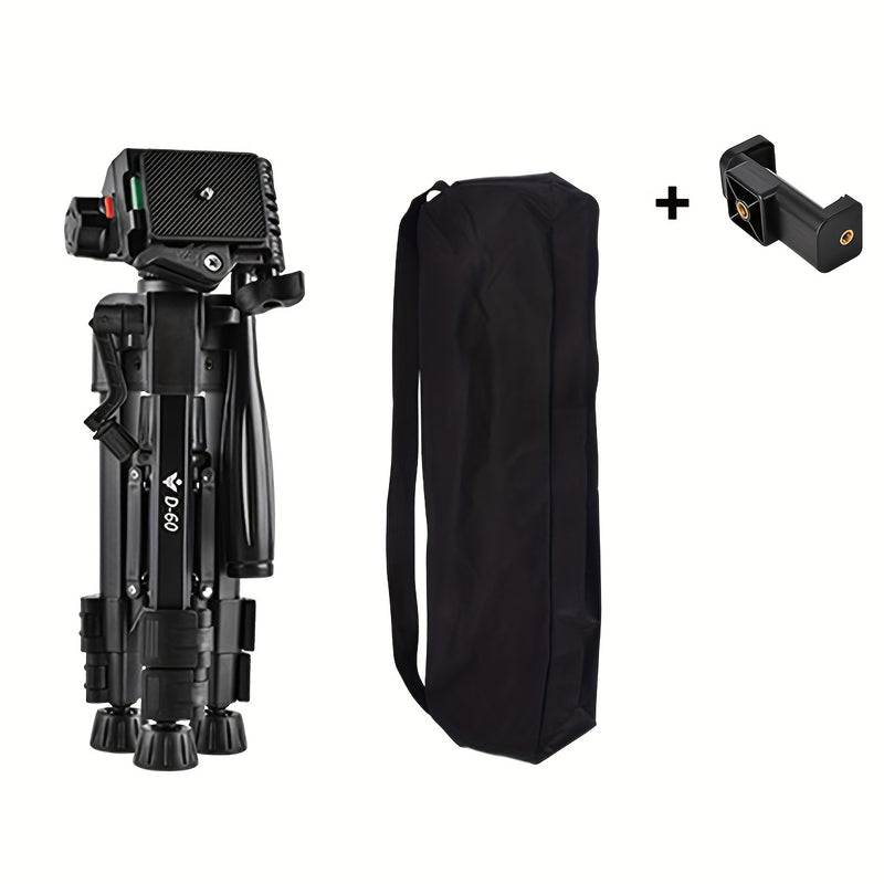 Professional Photography Camera Stand 360° Rotating Bracket Portable Stable Desktop Tripod SLR Camera Photography Video Live with Storage Bag Mobile Phone Clip