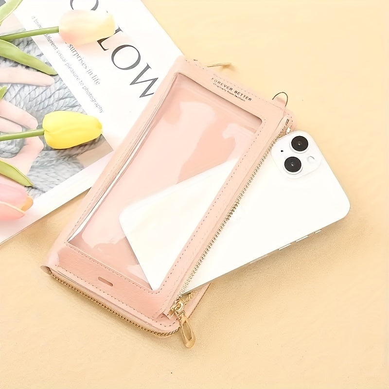 Touch Screen Mobile Phone Bag Female Cross Bag Anti-theft Multi-functional Shoulder Transparent Mini Small Bag Purse Mobile Phone Bag, Mommy Bag, Christmas, Halloween, Thanksgiving Day Gift