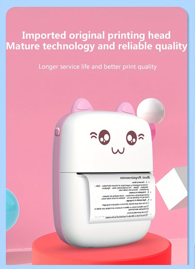 Student Mini Thermal Printer, ink-free mobile office, print labels, pictures, photos, file materials, connect to the phone download APP Android available, small pocket machine