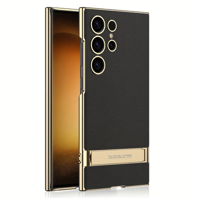 Artificial Leather Bracket Mobile Phone Case Protective Case For Samsung S24Ultra