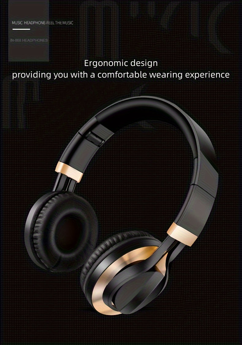 IN-868 Wired Earphones With Built-in Microphone, Foldable, For Single Hole Device Use Mobile Phone/laptop/MP3/4, Suitable For Learning/music/call/meeting Scenes, Gift For Friend