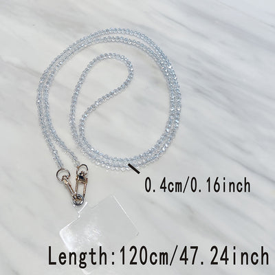 Shimmering Crystal Stone Chain Mobile Phone Lanyard - Add a Touch of Sparkle to Your Style!