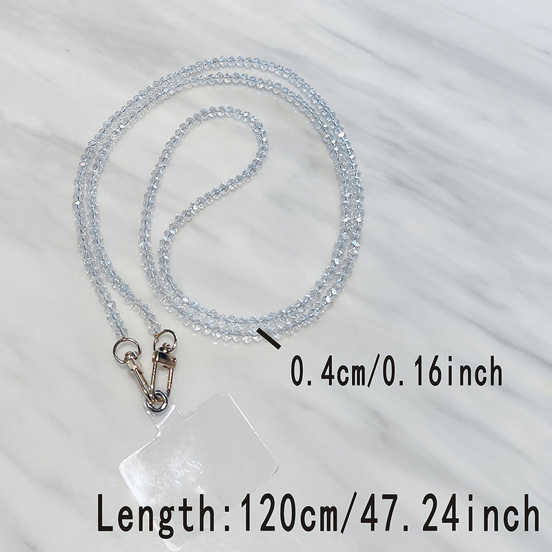 Shimmering Crystal Stone Chain Mobile Phone Lanyard - Add a Touch of Sparkle to Your Style!