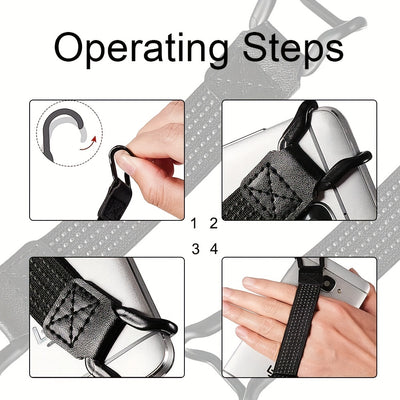 3pcs Mobile Phone Security Hand Strap Holder Security Hand Strap Holder Phone Security Hand Grip Phone Accessory For 5.2-7.5 Inch Smartphones