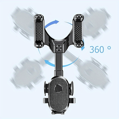 Auto Rearview Mirror Phone Holder in Car Mount Stand for CellPhone Car Mobile Support Rotating Adjustable Car SmartPhone Holder