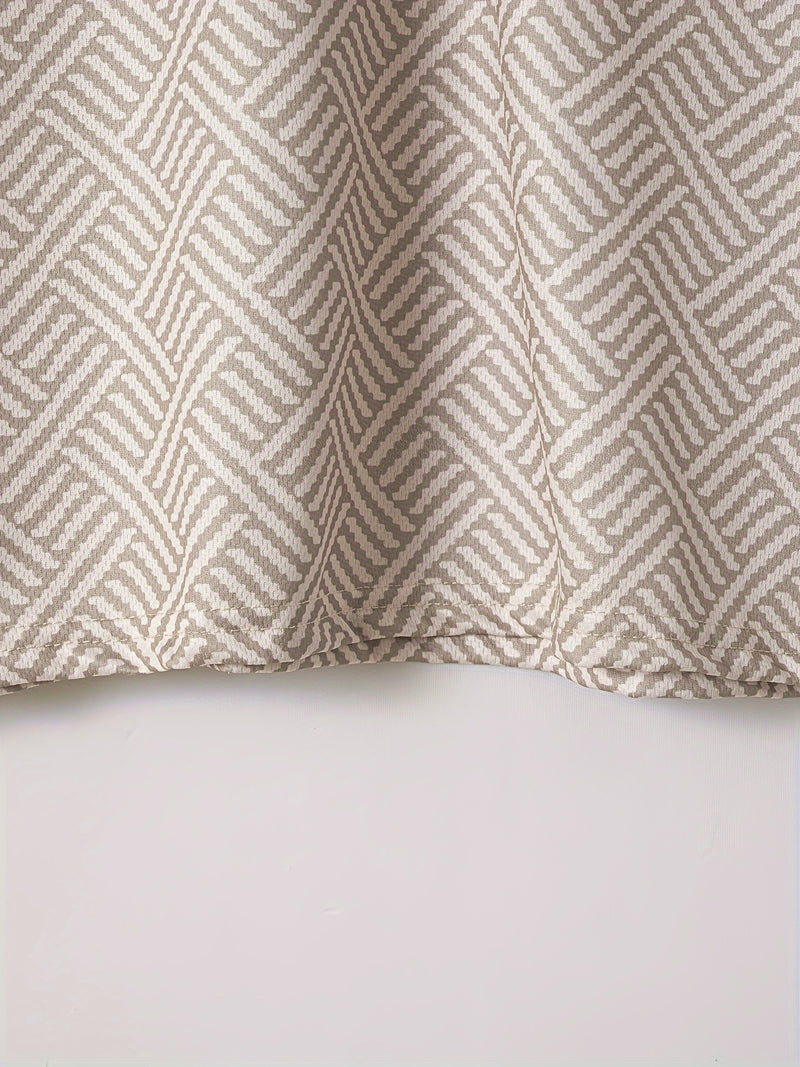 Mens 2Pcs Casual Summer Set - Breezy Short Sleeve Shirt with Matching Drawstring Shorts - Ideal for Vacation & Workout