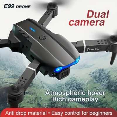 E99 drone is equipped with dual cameras, three batteries, mobile application control, indoor flying toys, Halloween/Christmas/New Year gifts