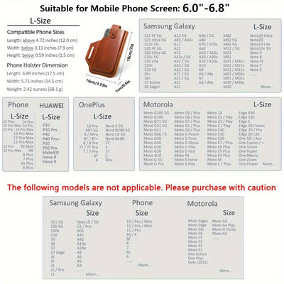 Premium Genuine Leather Retro Phone Pouch - Ultra-Slim, Hands-Free, Belt Hanging - Durable & Stylish Outdoor Mobile Phone Bag with Anti-Theft Design
