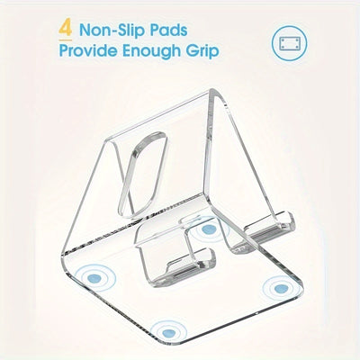 Acrylic Transparent Mobile Phone Stand Tablet Desktop Creative Watching TV Lazy Portable Multifunctional Mobile Phone Stand Simple Mobile Phone Stand Storage Rack