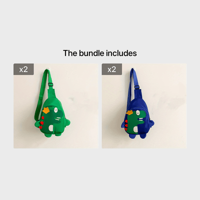 [Cute Cartoon Chest Bag Messenger] Dinosaur Chest Bag Boys And Girls Fashion Shoulder Bag Messenger Bag Cartoon Cute Mobile Coin Purse