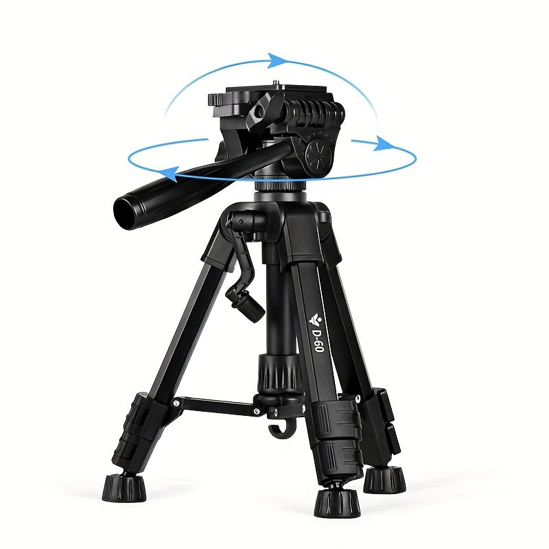 Professional Photography Camera Stand 360° Rotating Bracket Portable Stable Desktop Tripod SLR Camera Photography Video Live with Storage Bag Mobile Phone Clip